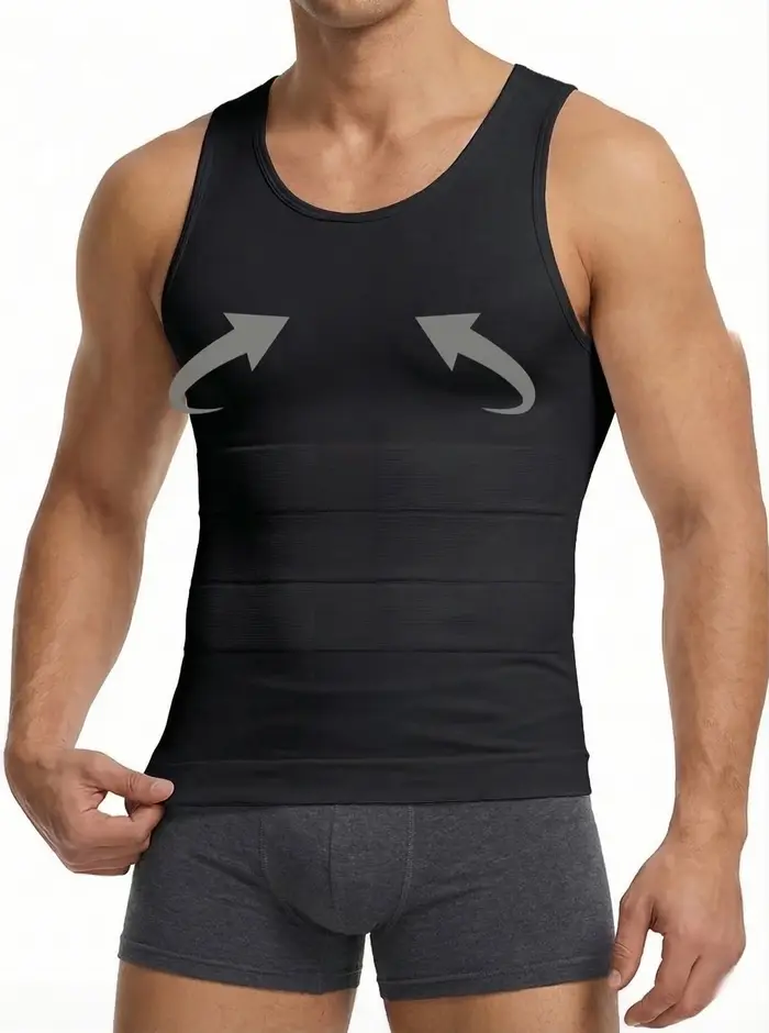 Débardeur de compression pour homme, gaine amincissante pour le contrôle du ventre, gilet amincissan