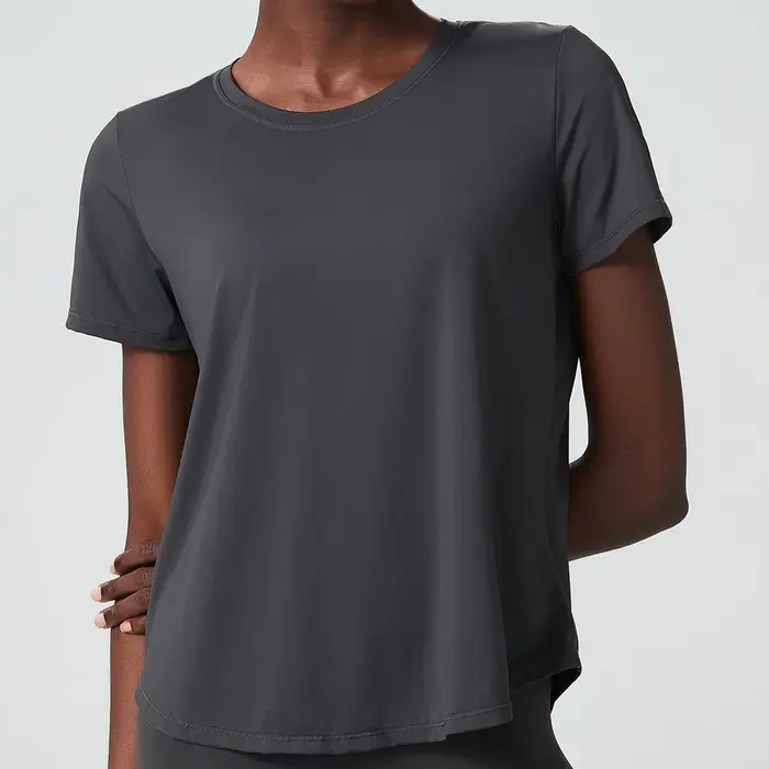T-shirt de yoga à manches courtes pour femme