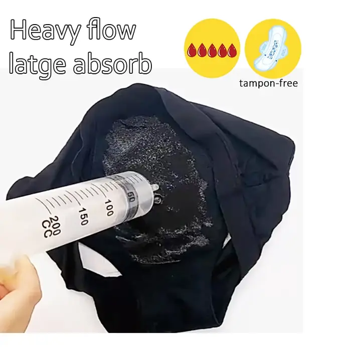 Culotte menstruelle absorbante et étanche à 4 couches pour femmes