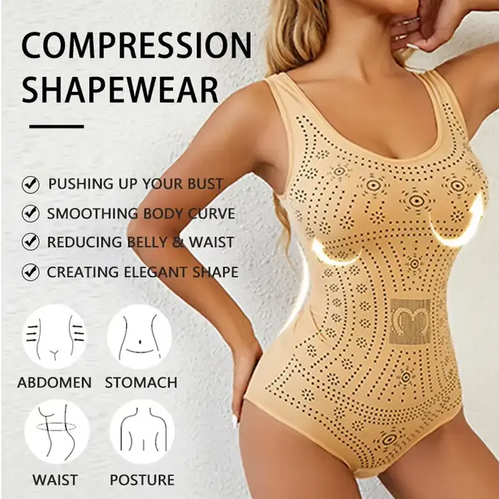 Femmes sans couture confortable Body Shaper imprimé grande taille ventre contrôle Shapewear