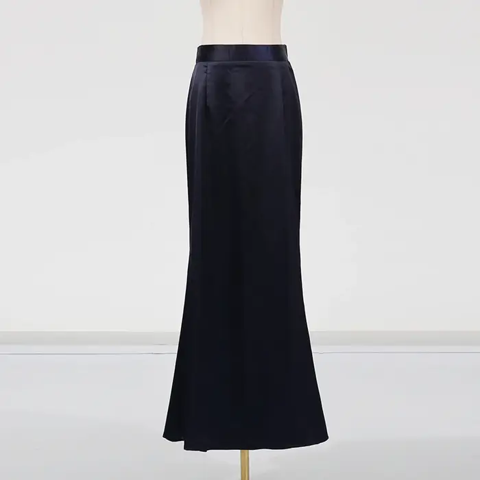 KBQ minceur deux pièces ensemble pour femmes col montant manches courtes épissé simple boutonnage haut taille haute jupe