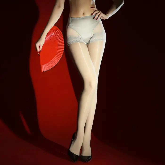 Collants brillants en dentelle pour femmes