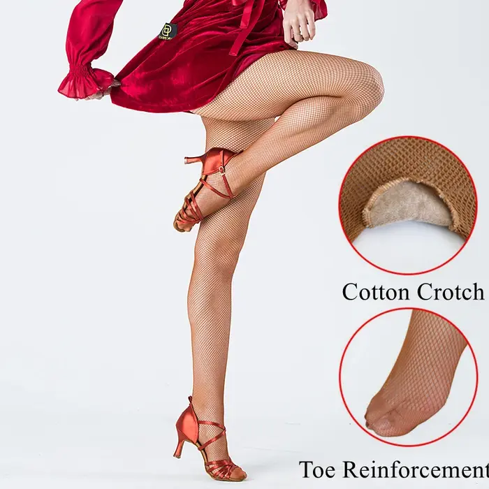 Collants à fond résille grande taille pour femmes