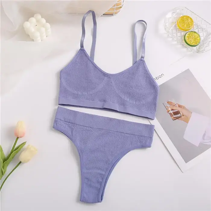 Femmes soutien-gorge ensemble culotte Sexy Push Up Bralette femme Fitness sous-vêtements sans couture sport Lingerie