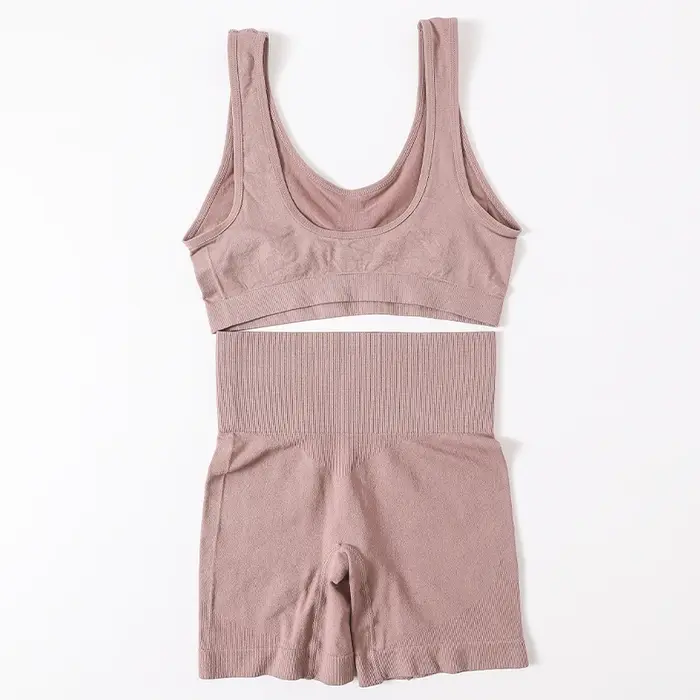 Ensemble de soutien-gorge et culotte taille haute sans couture pour femmes