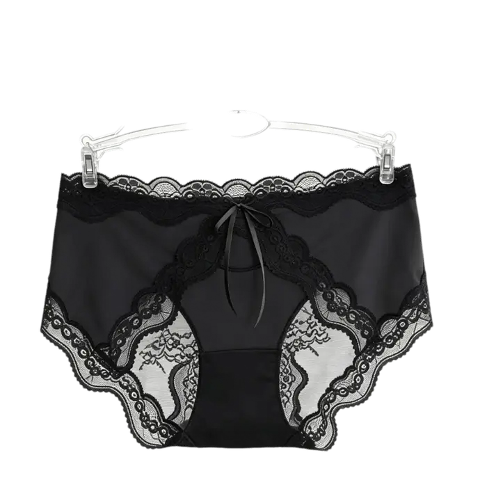 Culottes mi-hautes en dentelle et satin