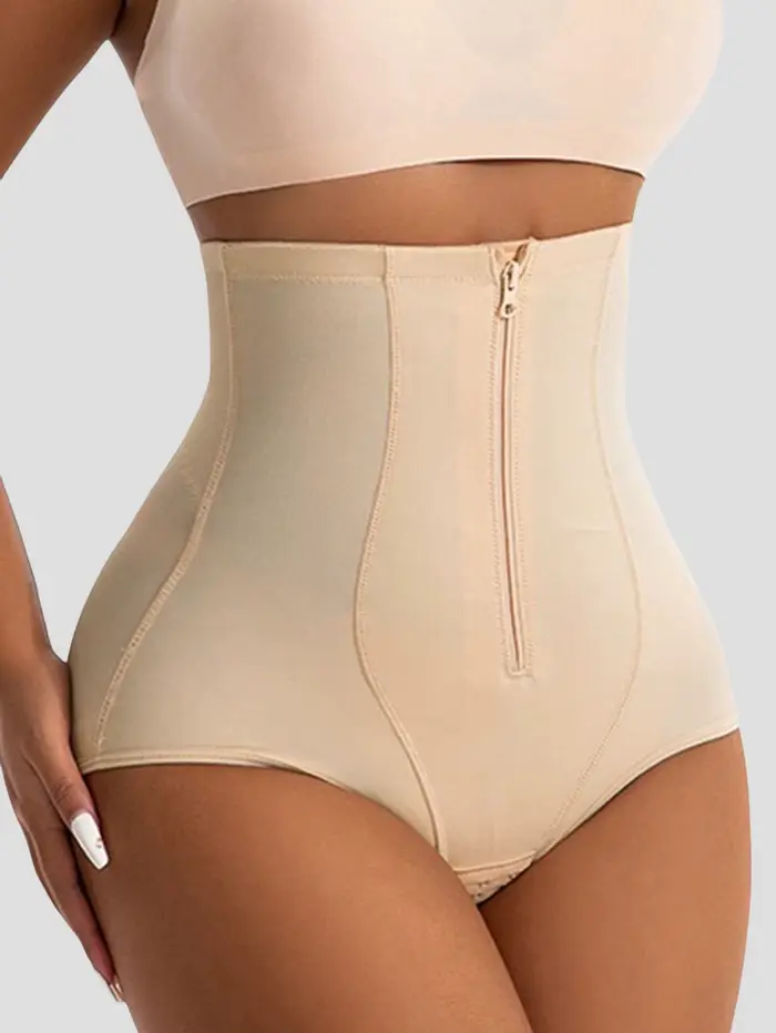 Culottes amincissantes pour femmes avec fermeture éclair sur le devant