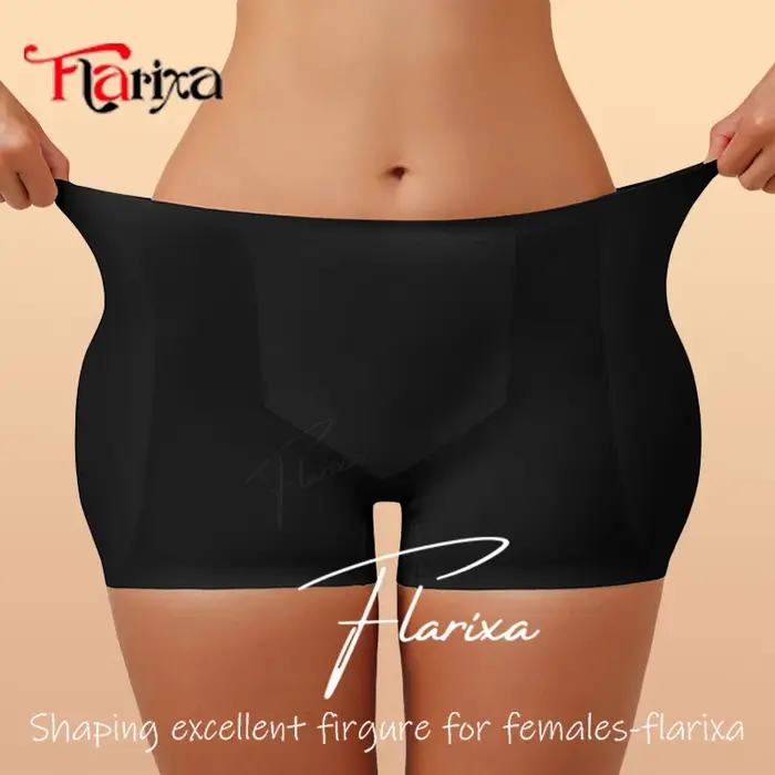 Flarixa coussinets de hanche Shapewear culottes tissu de glace contrôle du bas de l'abdomen Boxer Shorts femmes rehausseur de fesses sous-vêtements rembourrés respirant