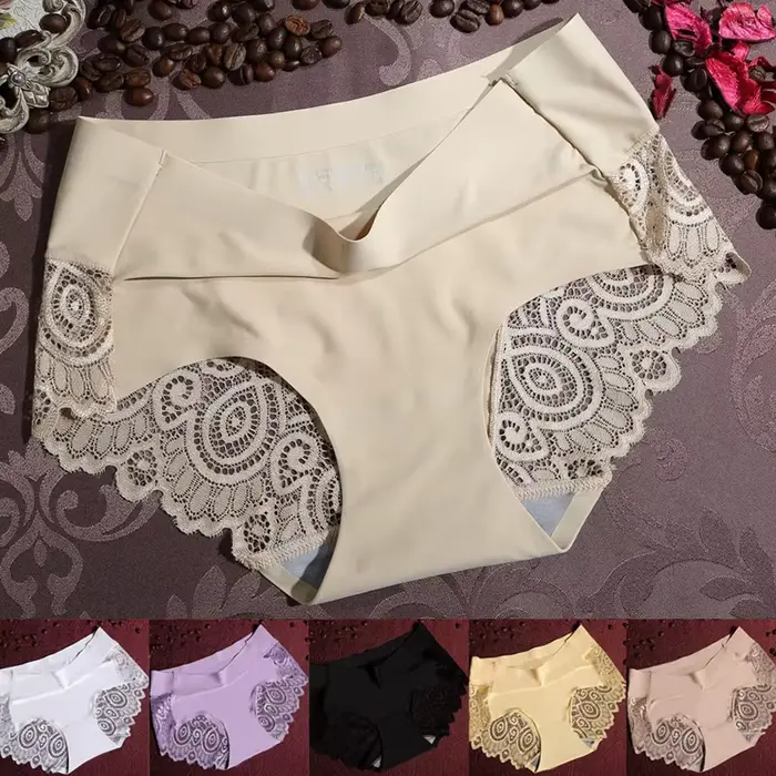 Culotte en dentelle sans couture pour femme