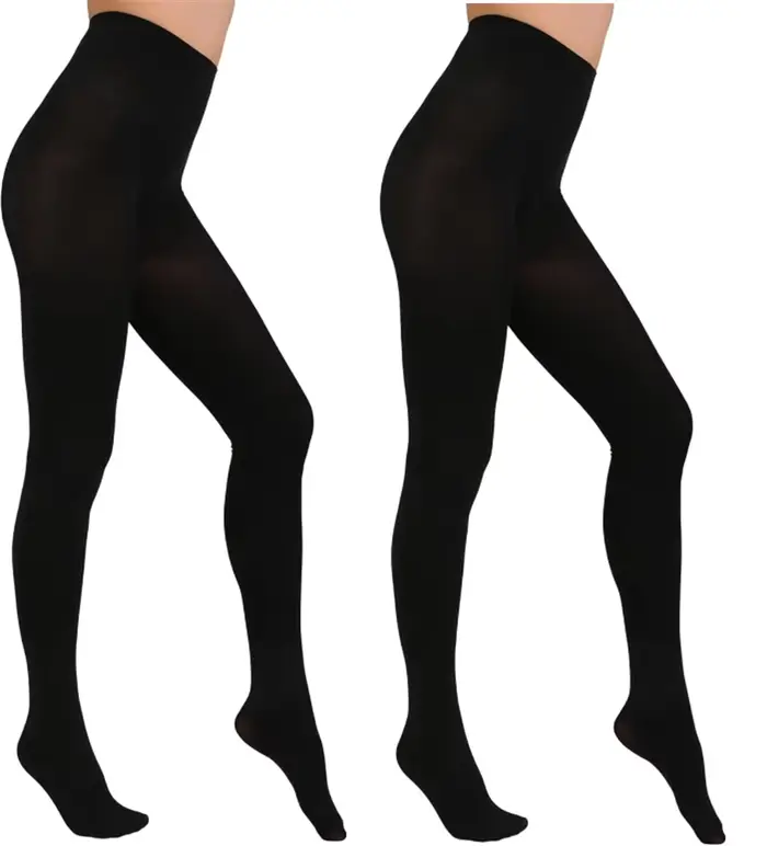 Collants à taille haute 120D Denier, couleur unie, très résistants, confortables, 2 pièces, collecti