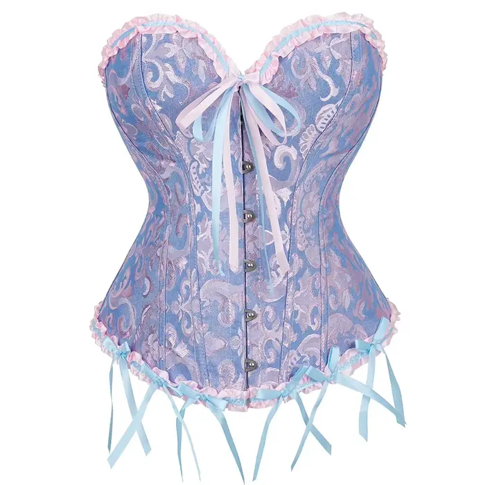 Corsets Top Bustiers Body Shaper pour femmes Overbust Corset Sexy Jacquard Lingerie Vintage Costume victorien grande taille Corselet