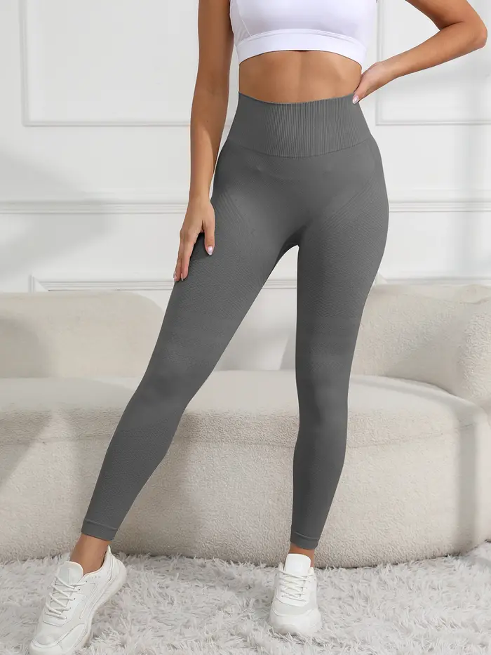 Leggings d'entraînement taille haute sans couture pour femmes, pantalon athlétique froissé pour le l