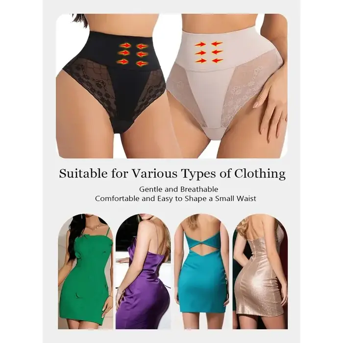 Culotte gainante string taille haute pour femme