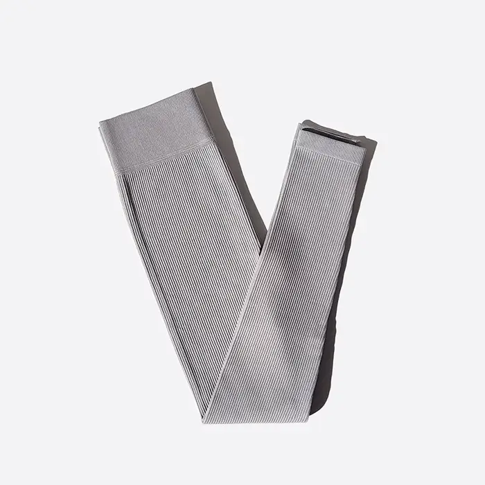 Nouveau pantalon de Yoga côtelé sans couture taille haute Leggings de gymnastique Sport femmes Fitne