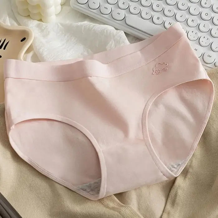 Lot de 5 culottes taille moyenne couleur unie avec entrejambe en coton