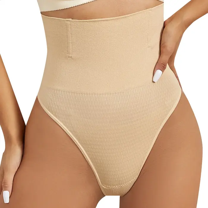 TUNIControl-Culotte string sexy pour femme, sous-vêtement amincissant, taille haute, ventre plat
