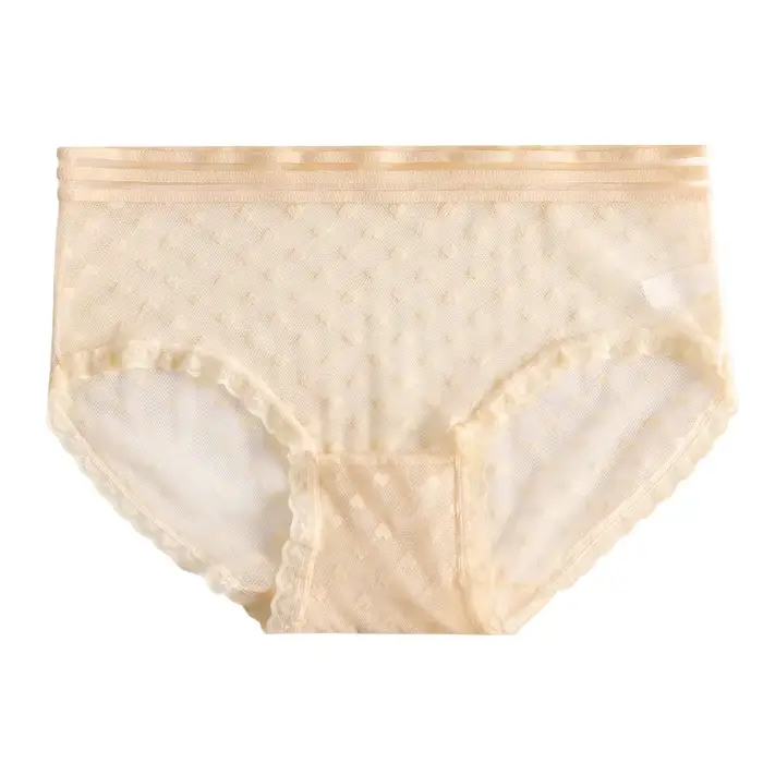 Culotte transparente en dentelle pour femme