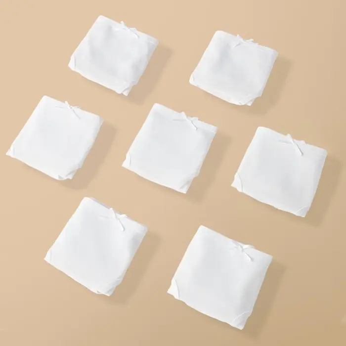 Grande taille 7 pièces sous-vêtements jetables femmes culottes coton filles slips blanc lingeries solide culotte respirant femme intimes