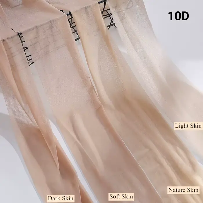 1 paire de collants couleur peau pour femmes