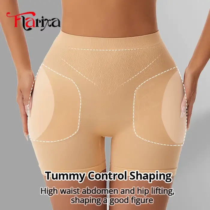 Flarixa bout à bout Shaper culotte avec coussinets amovibles femmes hanches Shapewear Shorts hanche rehausseur sous-vêtements corps Shaper