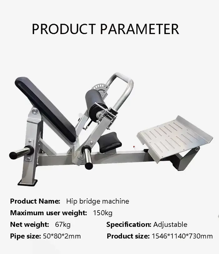 Machine privée de pont de hanche d'entraîneur de hanche de muscle abdominal de taille de poussée de 