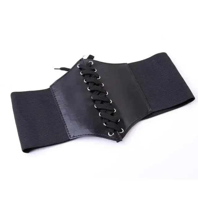 Body noir Shapewear femmes vêtements gothiques sous le buste taille Cincher formateur Pu cuir élastique Sexy mariée Corsets et Bustiers