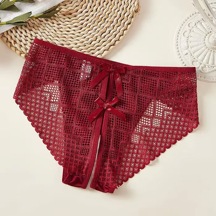 Sous-vêtements Sexy à entrejambe ouvert pour femmes