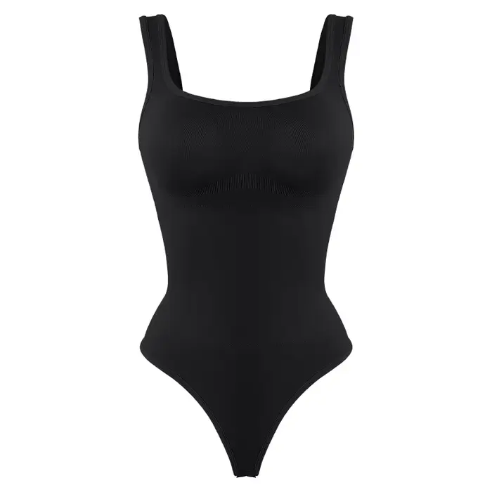 Body sans couture pour femmes, vêtement modelant, contrôle du ventre, col carré, débardeur, dos nu, 