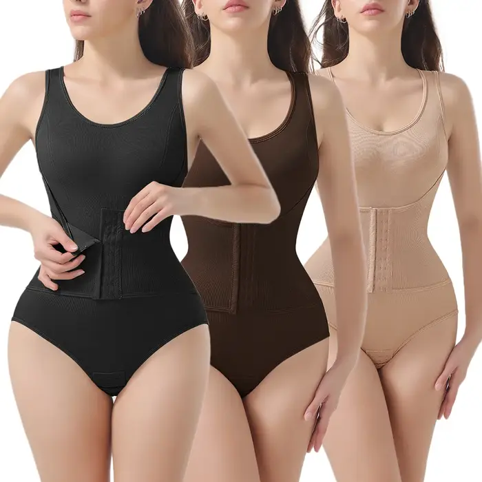 Body sculptant amincissant pour femme avec fermeture éclair
