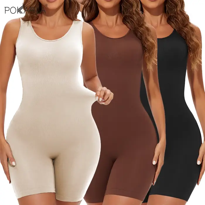 POKARLA Combinaison sculptante sexy à couvrance intégrale