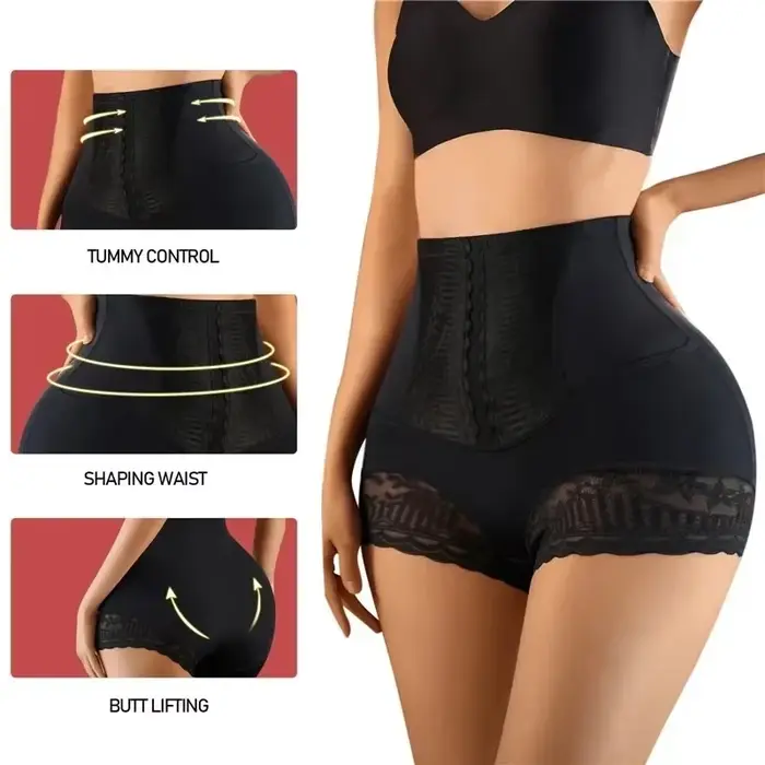 Femmes Shapewear culottes taille haute ventre plat Shorts bout