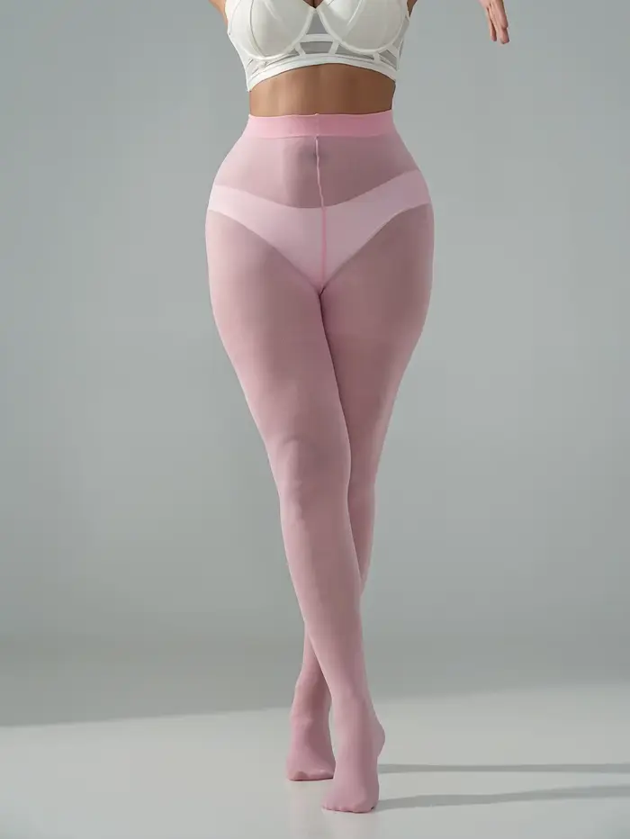 1 paire de collants de compression roses pour femmes