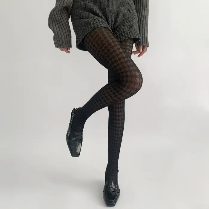 Collants noirs taille haute pour femmes