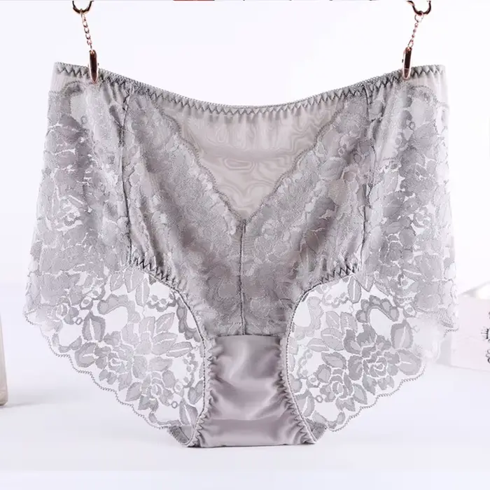 Culotte taille haute en dentelle pour femme
