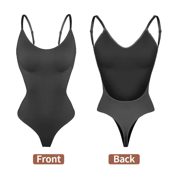 Body Shapewear col en v profond corps Shaper dos nu U plongeant string Shapers taille formateur femm
