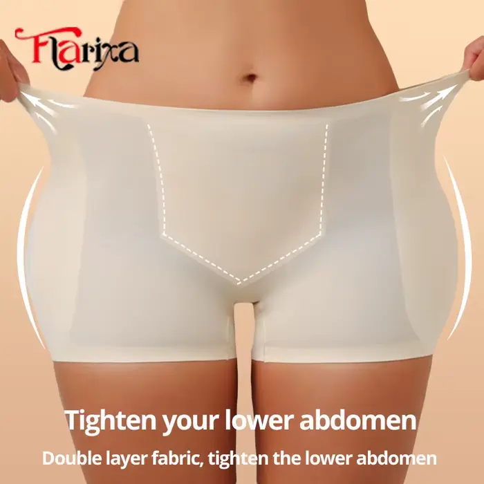Flarixa coussinets de hanche Shapewear culottes tissu de glace contrôle du bas de l'abdomen Boxer Shorts femmes rehausseur de fesses sous-vêtements rembourrés respirant