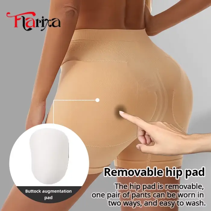 Flarixa bout à bout Shaper culotte avec coussinets amovibles femmes hanches Shapewear Shorts hanche rehausseur sous-vêtements corps Shaper