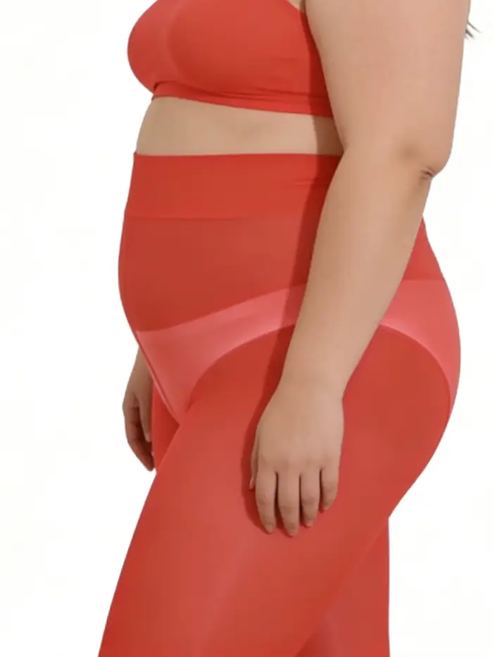 1 collant opaque rouge taille haute pour femme