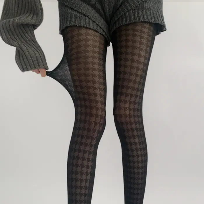 Collants noirs taille haute pour femmes