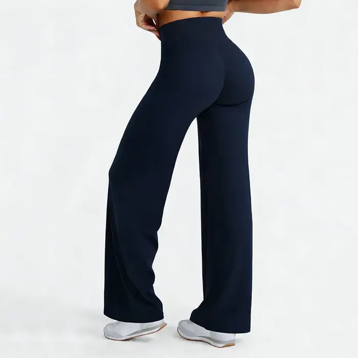 Leggings de sport et yoga taille haute évasés pour femme