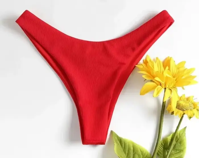 Sexy bas de Bikini femme 2025 maillot de bain taille basse bas couleur unie maillots