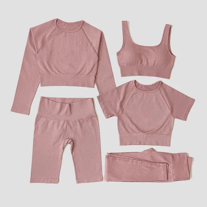 Ensemble de yoga sans couture pour femmes, vêtements d'entraînement sportif, vêtements de sport, leg