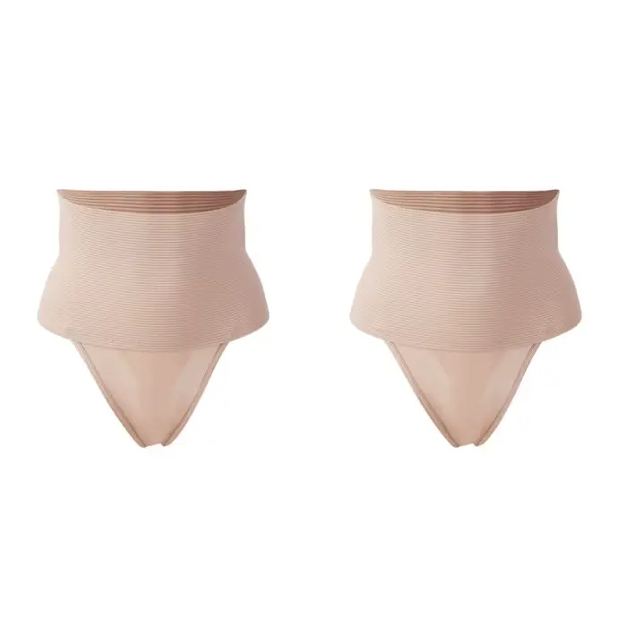 Lot de 2 Culottes Gainantes Taille Haute Sans Coutures Confortables pour Femme – Sous-vêtements Scul