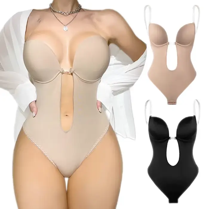 Femmes corps complet Shaper soutien-gorge dos nu Body string Invisible Shapers ventre contrôle Shapewear ceintures gaine sous-vêtements amincissants