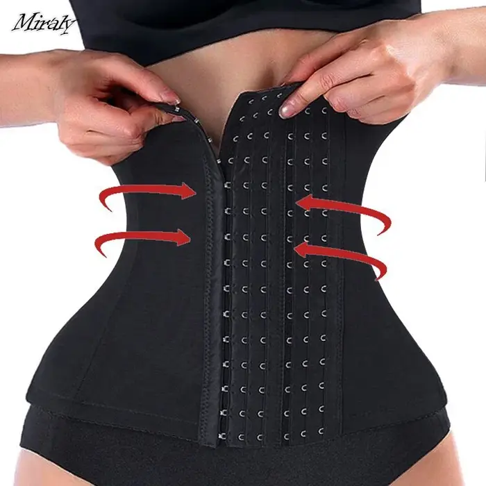 Shapewear pour femmes contrôle du ventre Fajas corps Shaper fermeture éclair ceinture taille formateur pansement