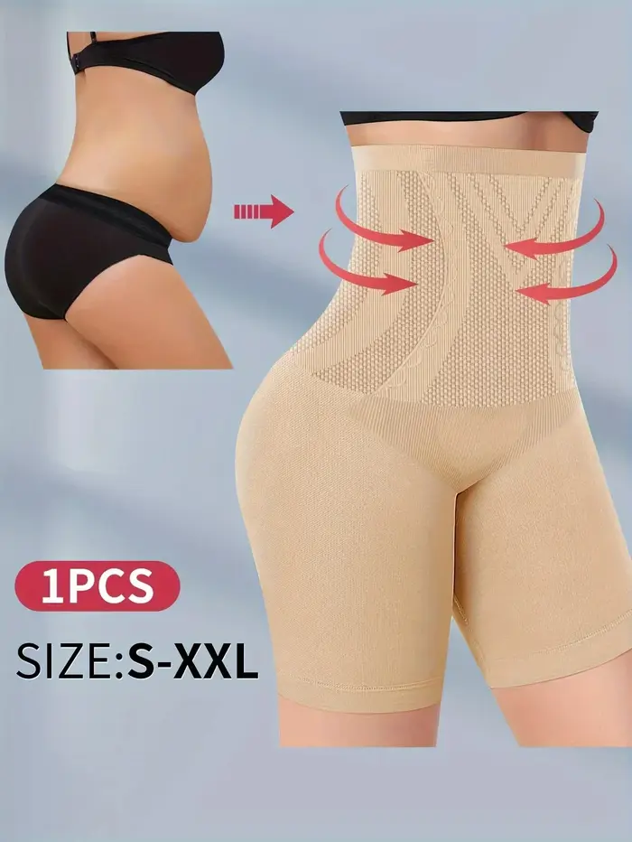 1 pièce Culotte sans couture taille haute pour femme