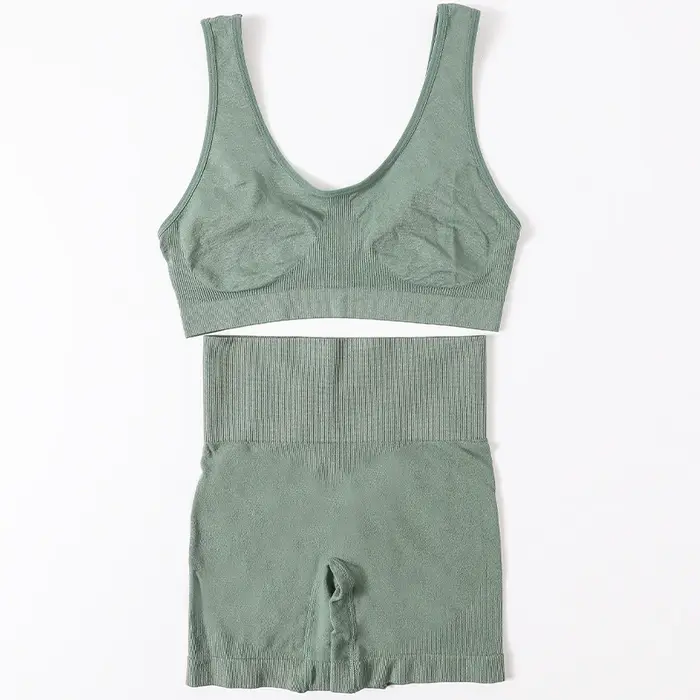 Ensemble de soutien-gorge et culotte taille haute sans couture pour femmes