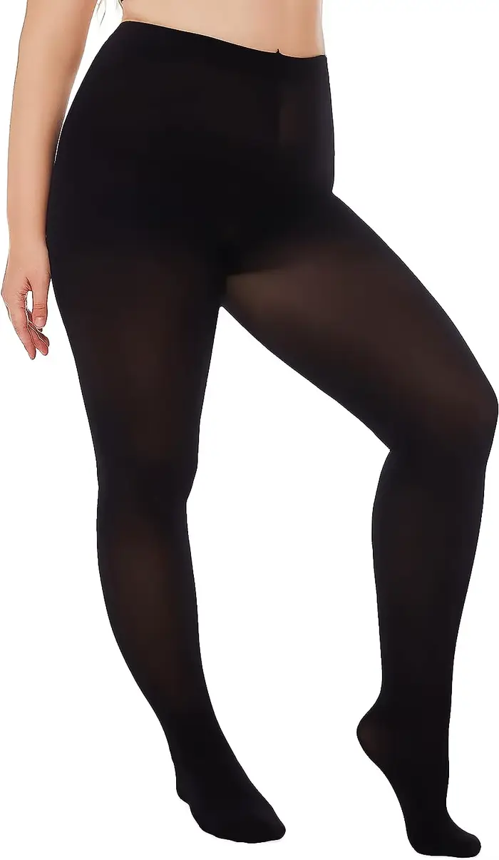 Collants taille haute en nylon transparent semi-opaque pour femme