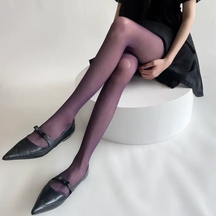 Collants colorés en velours pour femmes