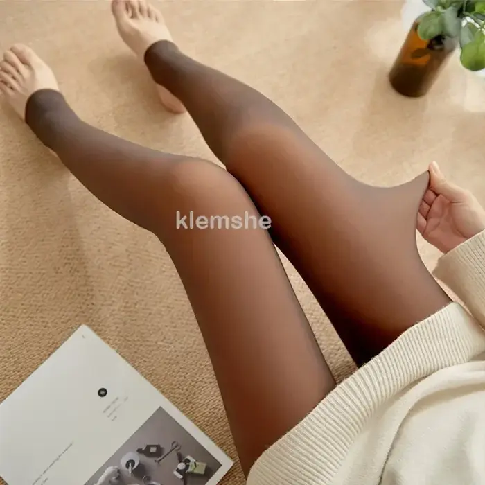 Collants Cosplay hiver Leggings chauds bas en maille Sexy mince translucide